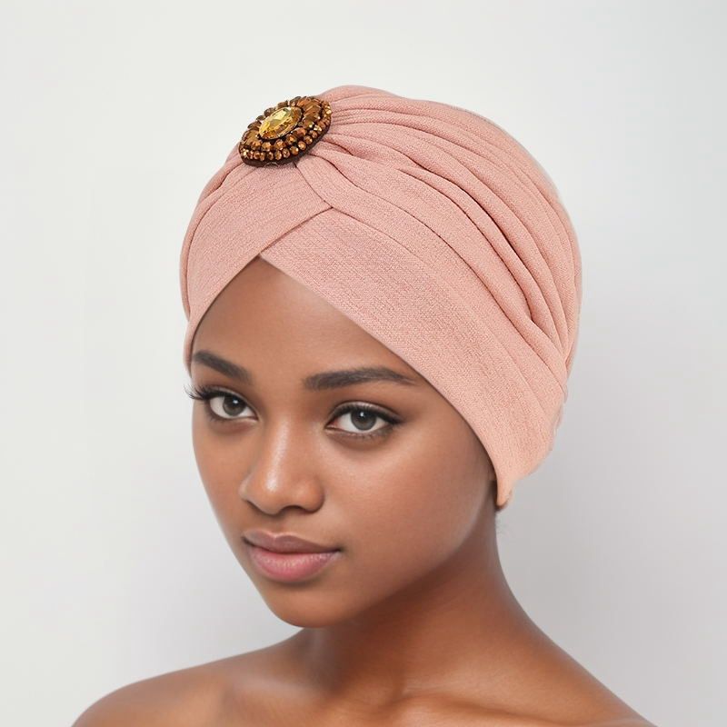Turbante Broche Dorado