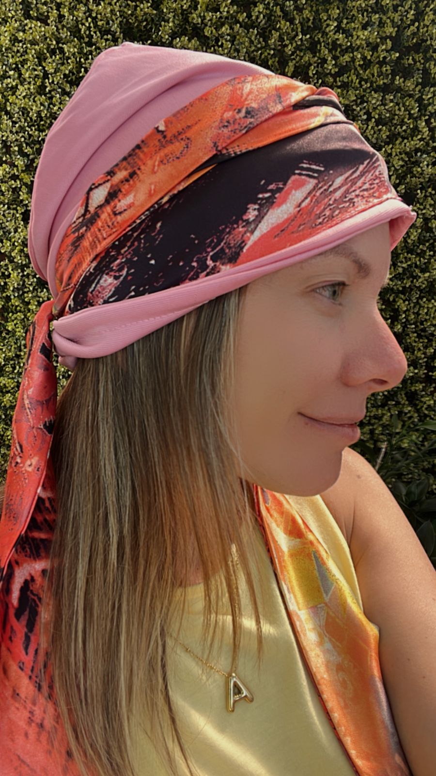 Turbante Tiras Largas Rosa