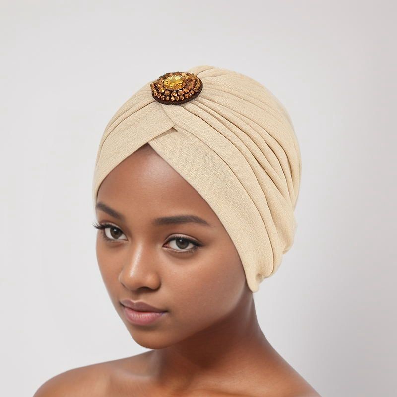 Turbante Broche Dorado