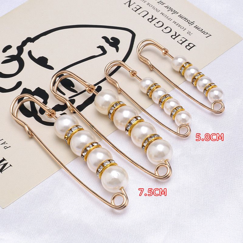 Set de Broches Perla y Brillantes