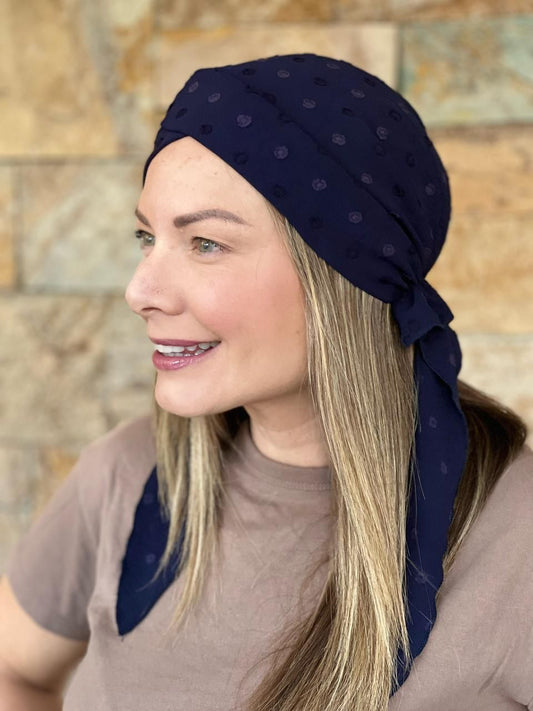 Turbante entrelazado Tiras cortas Morado
